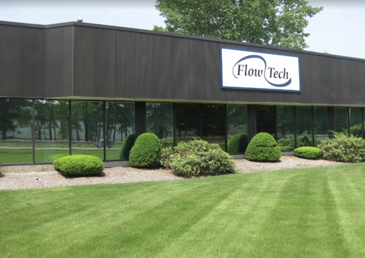 Flow Tech building exterior with the Flow Tech sign