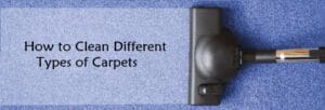 cleaning method of different carpets