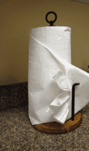 paper towel on a stand