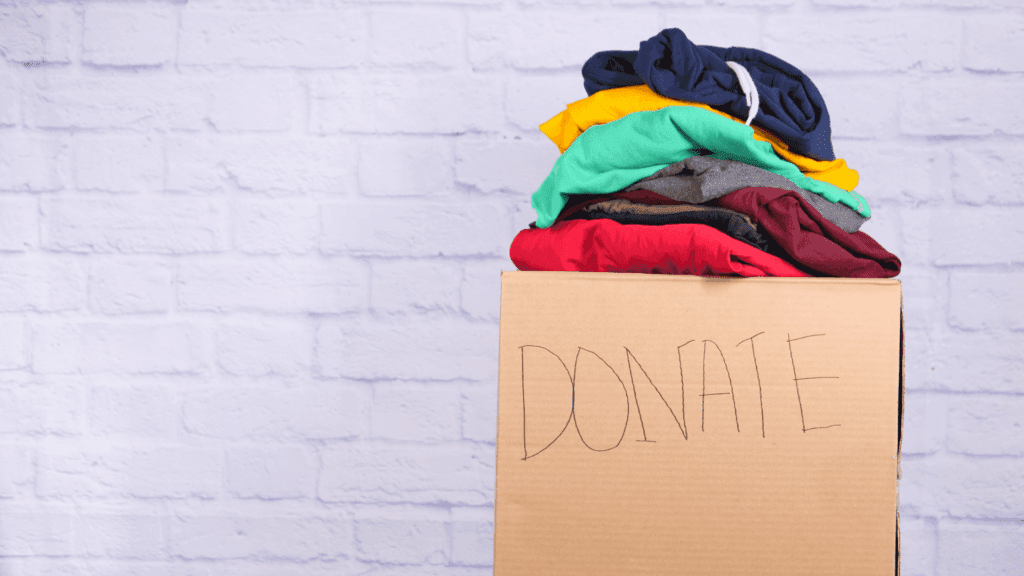 donating after decluttering