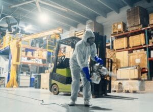 cleaning warehouse