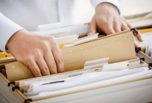 organizing office papers