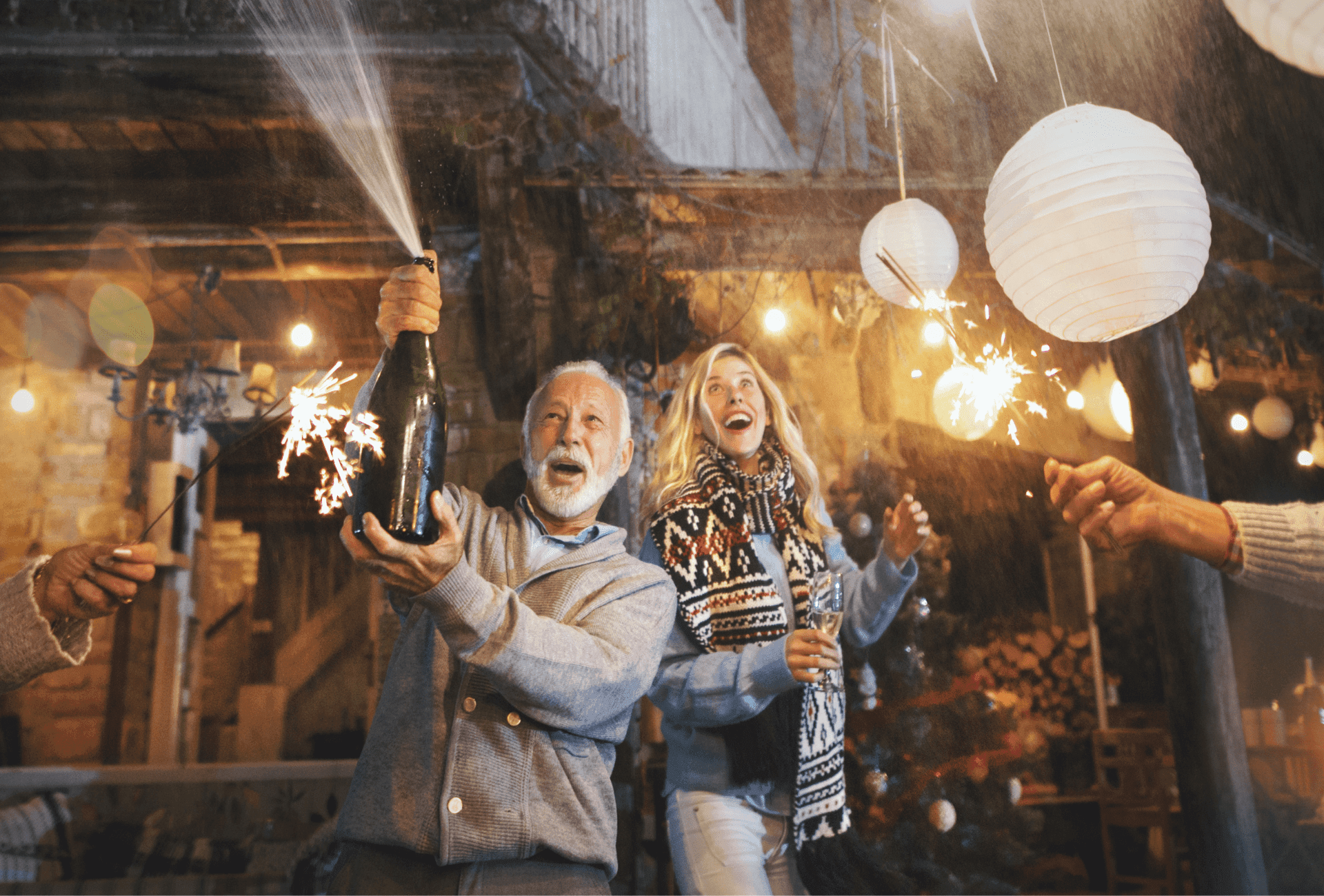 celebrating New Year with family