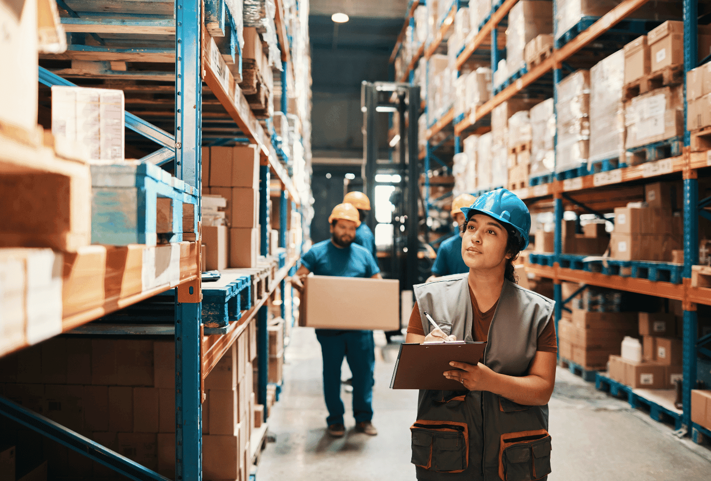 workers in warehouse
