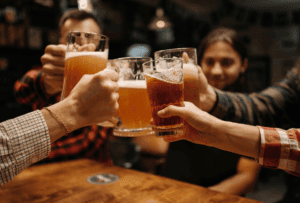 friends drinking beer