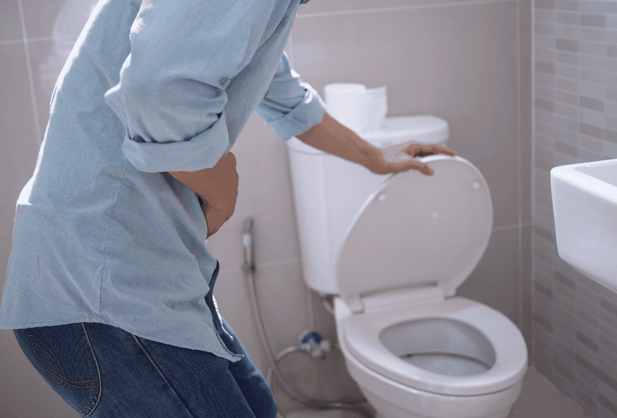employee trying to use office bathroom