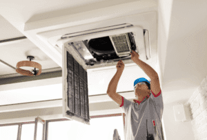 cleaning the office filters