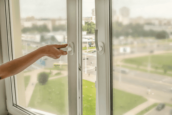 implementing proper air ventilation through opening windows