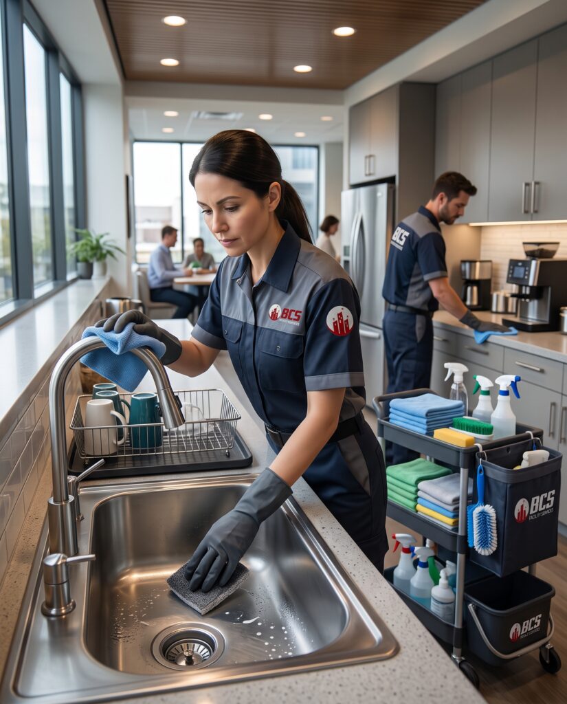 How do we keep our shared office sink clean