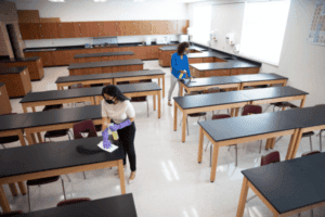 usual challenges with school cleaning
