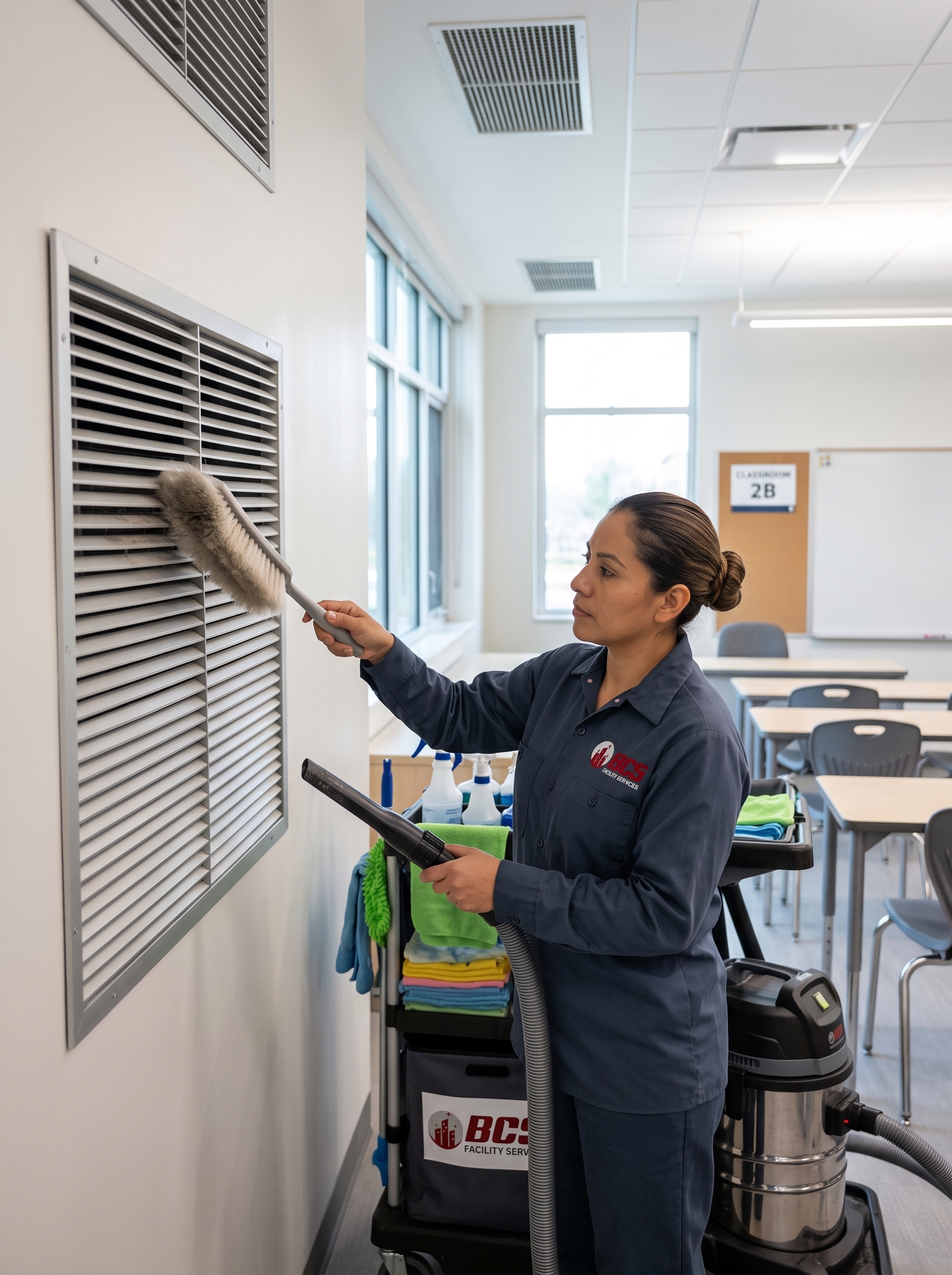South Windsor Schools Maintaining Clean Air Vents and Accessible Grilles